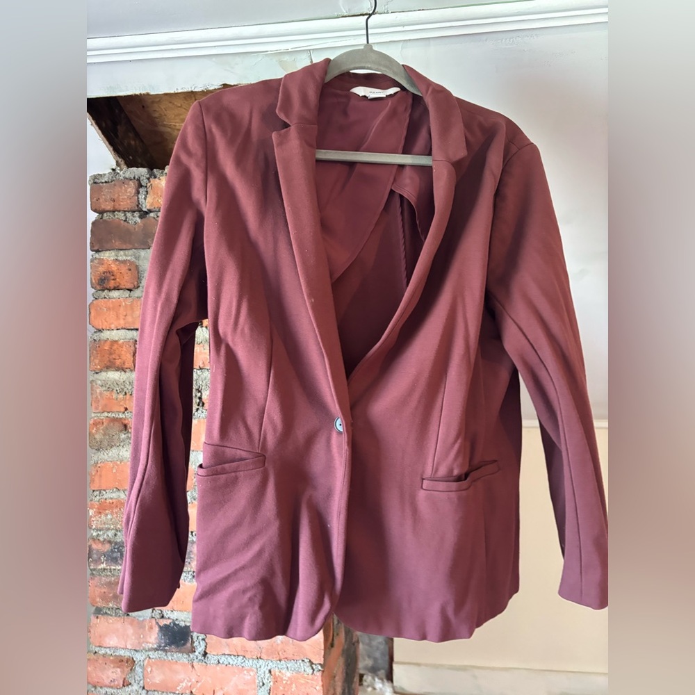 Old Navy Women's Maroon Blazer - Picture 3 of 6